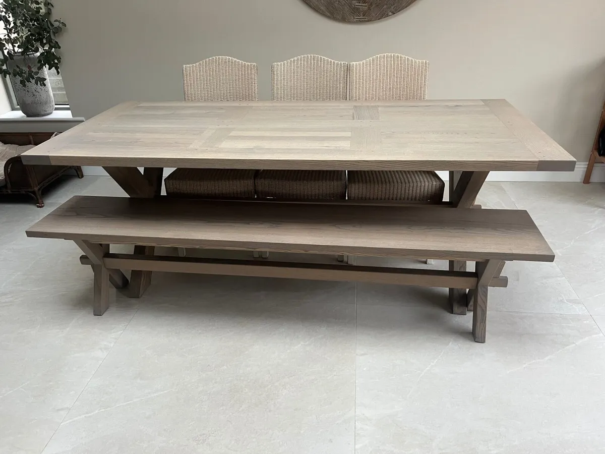 Dining Table and Bench - Image 2