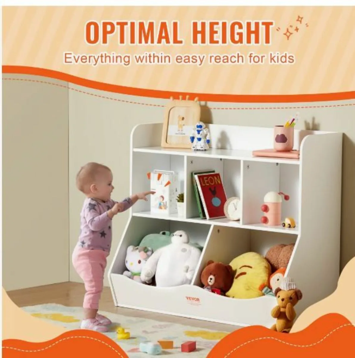 Wood Kid Storage Cubby, Toy Storage - Image 2