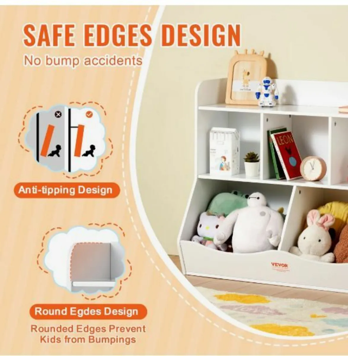 Wood Kid Storage Cubby, Toy Storage - Image 3