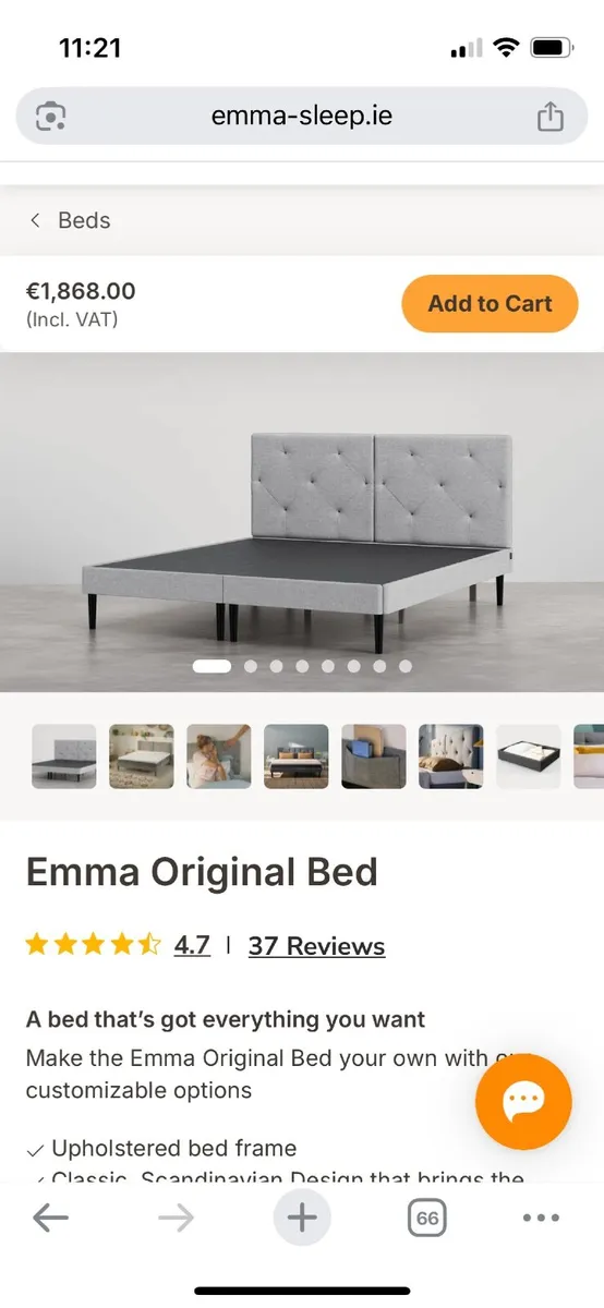 Emma Bed Frame and Mattress - Image 2
