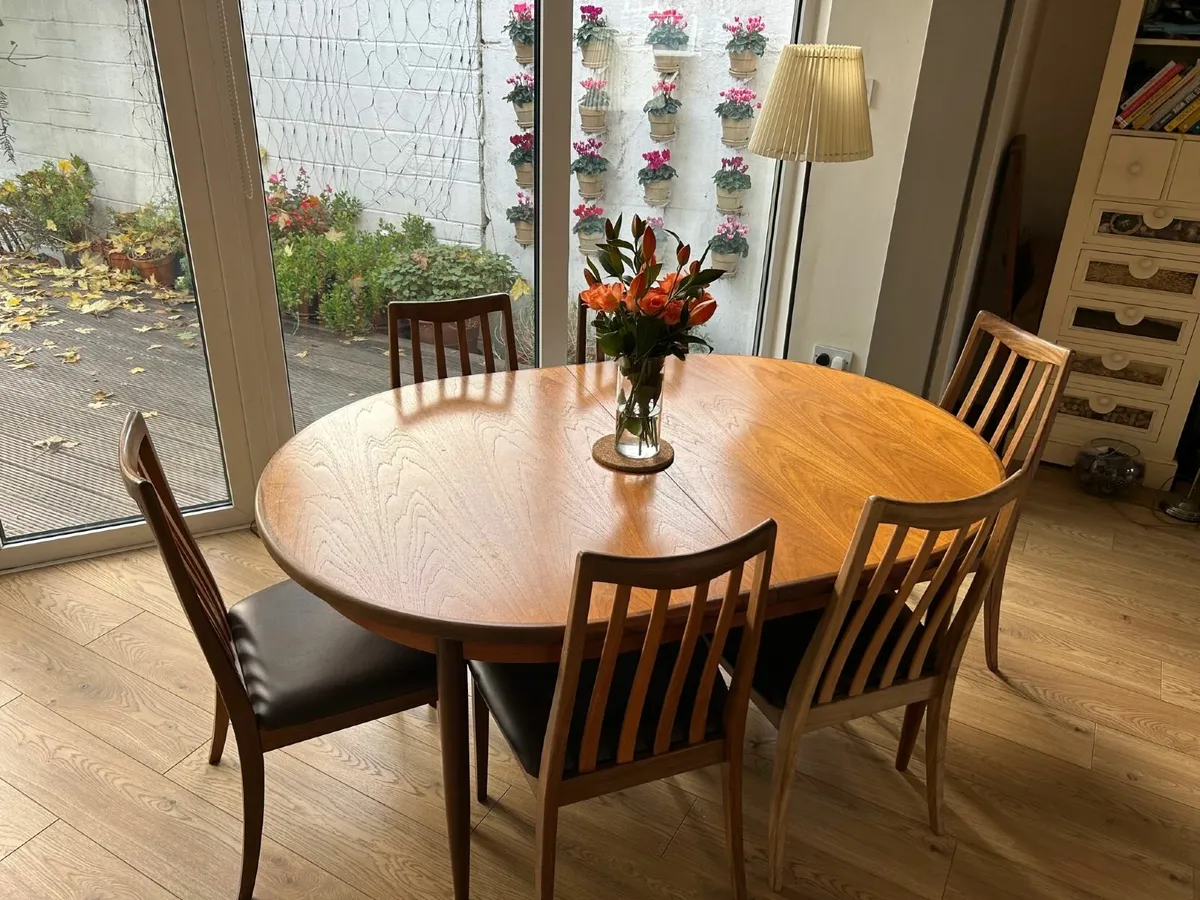 G-Plan Mid-Century  Dining Table and 6 Chairs - Image 1