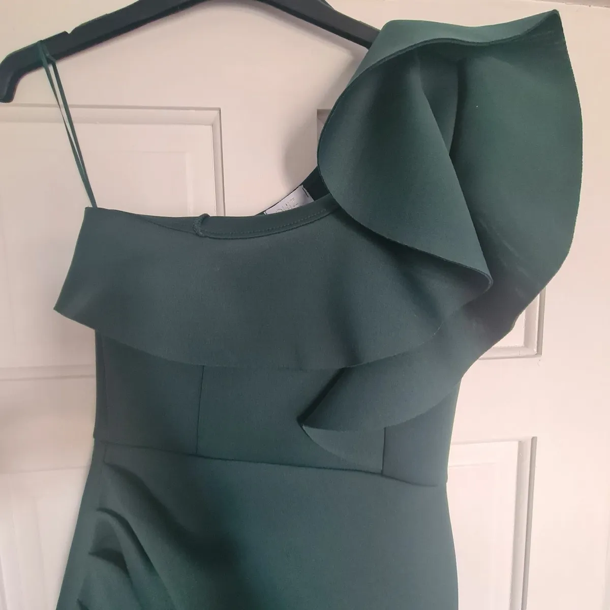 Emerald Green One Shoulder Dress - Image 4