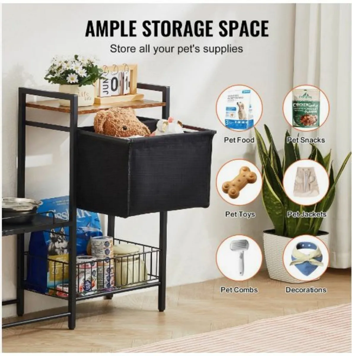 Pet Feeding Station with Storage - Image 4