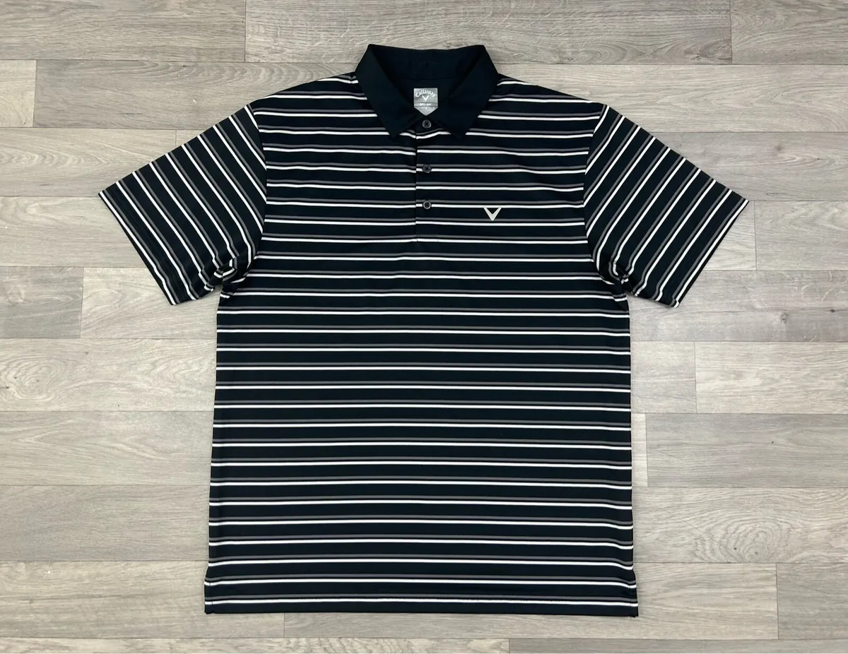 Callaway Striped Golf Polo shirt Mens Large - Image 1