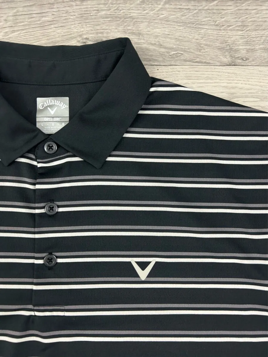 Callaway Striped Golf Polo shirt Mens Large - Image 3