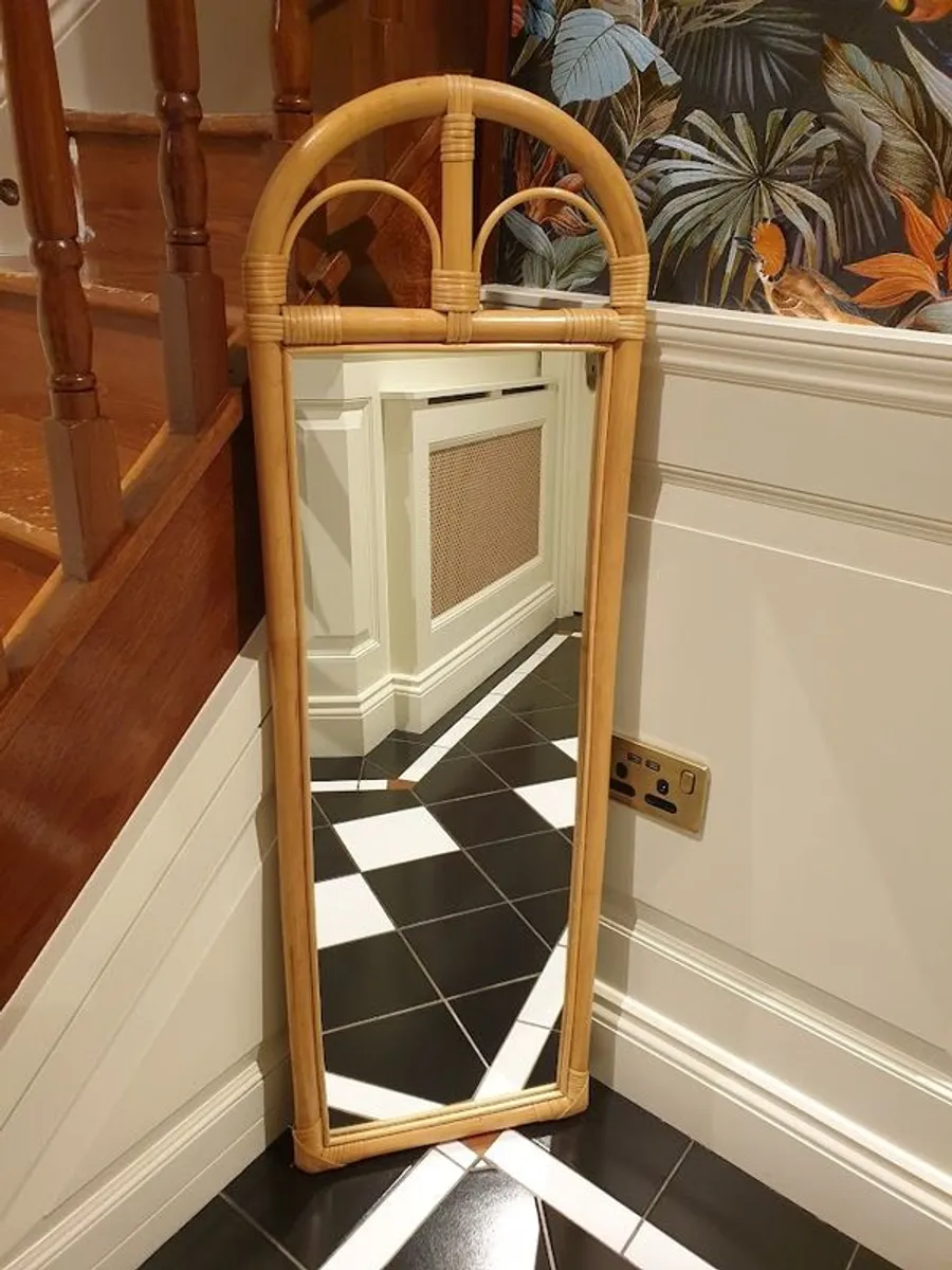Cane Framed Mirror - Image 1