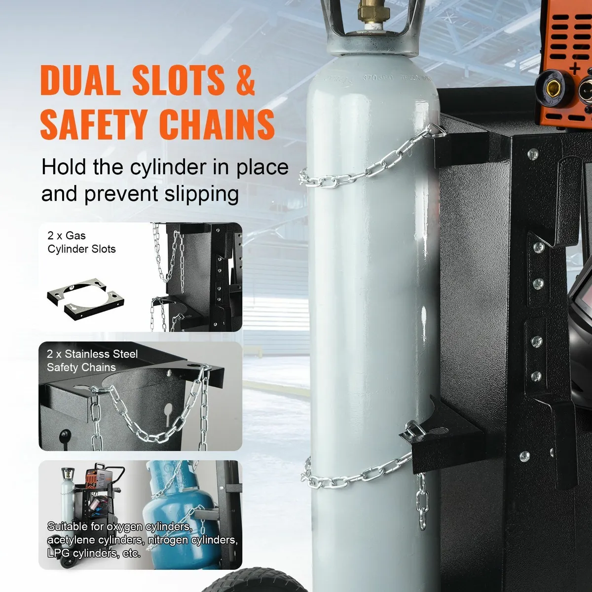 Welding trolley, 2 shelves with 4 drawers, welding - Image 2
