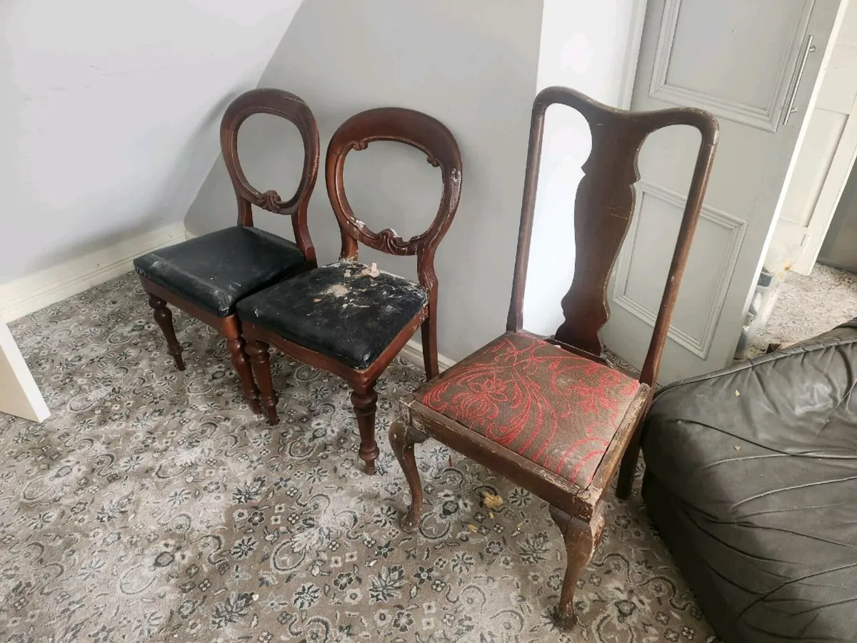 3 mahogany antique chairs
