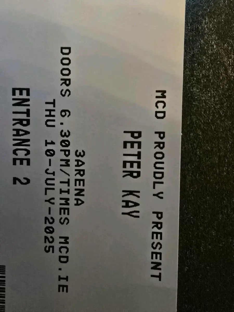 2 Peter Kay tickets - Image 1