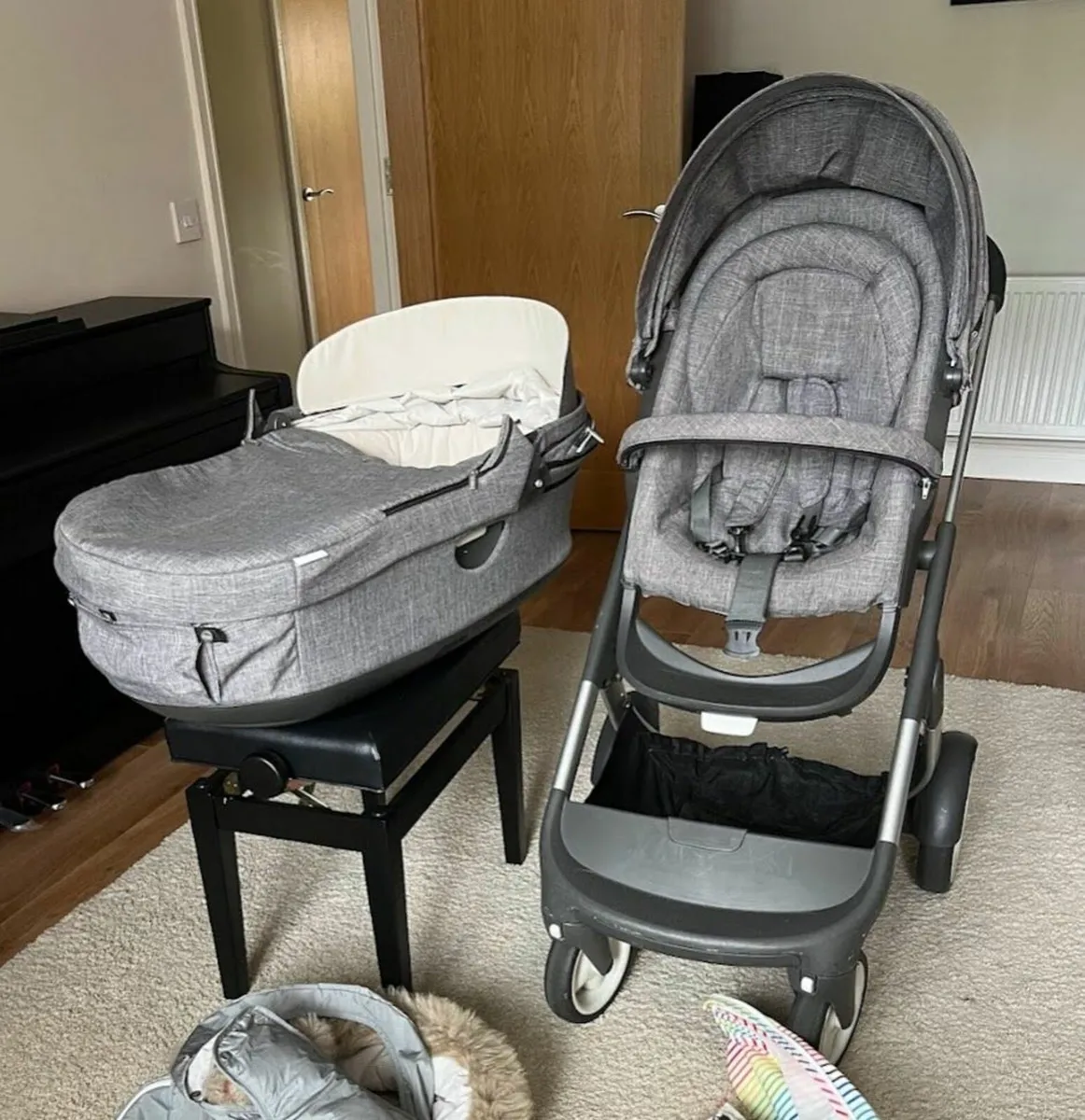 Stokke stroller+Carry cot+accessories - Image 1