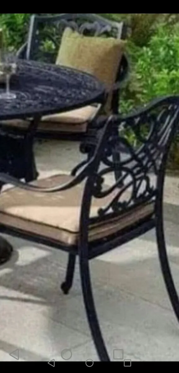 4 Brand New Hartman Cast Alum. Chairs C/W Cushions - Image 1