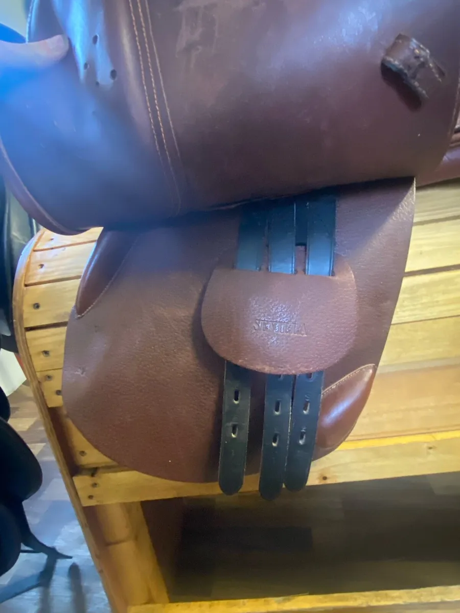 17.5 close contact Leather jumping saddle - Image 3