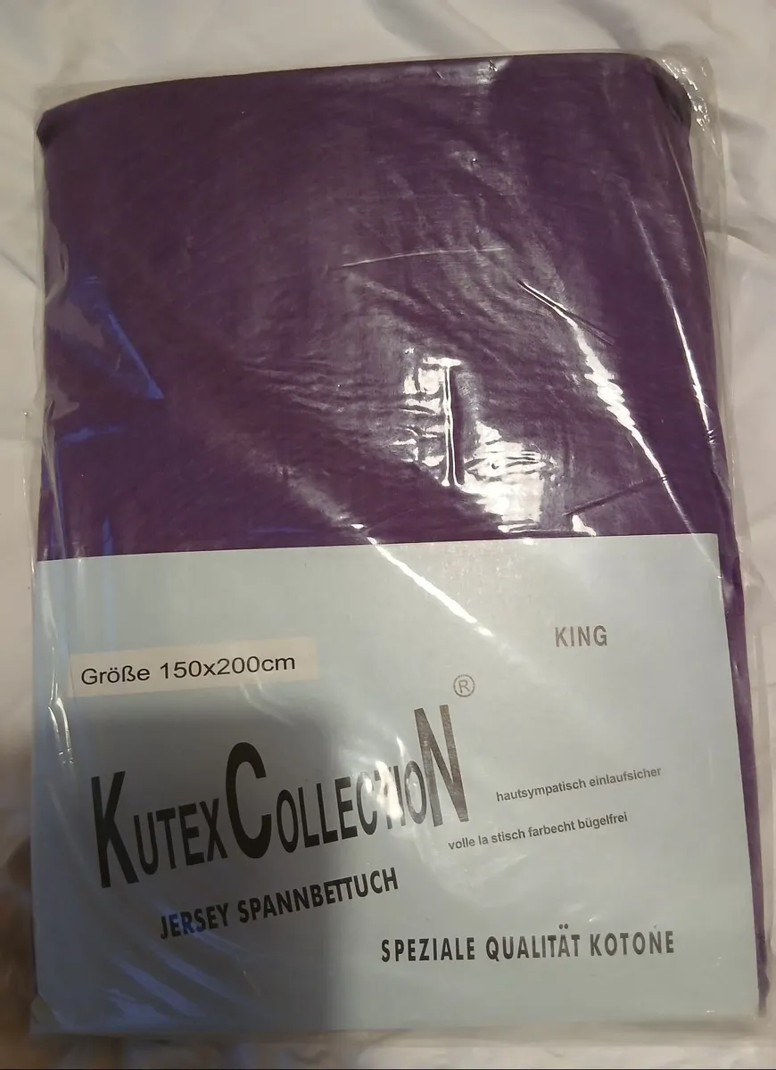 King Size Purple Fitted Sheet
