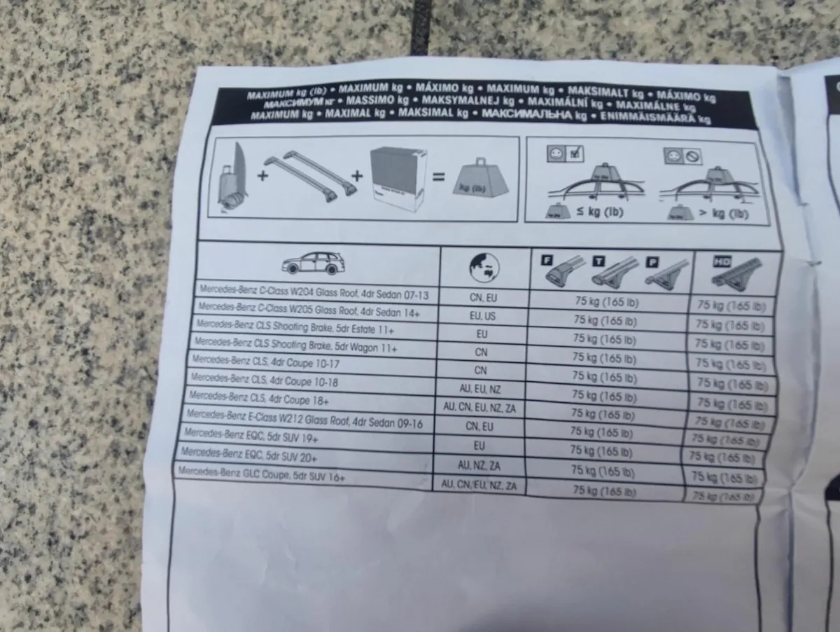 Mercedes Yakima Flush Roof Bars for Sale - Image 2