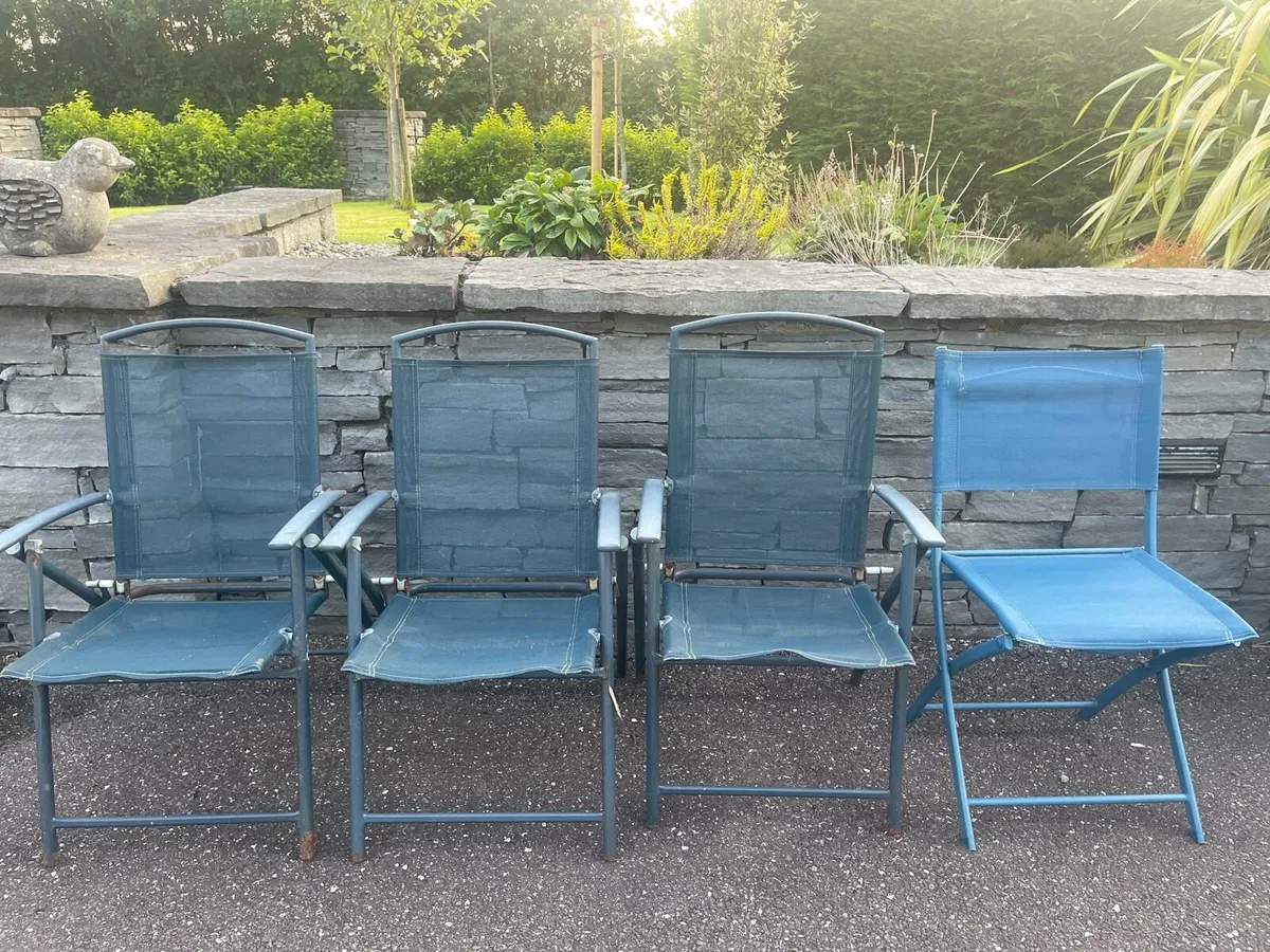 4 x Garden Patio Foldable Chairs - Can Deliver - Image 1