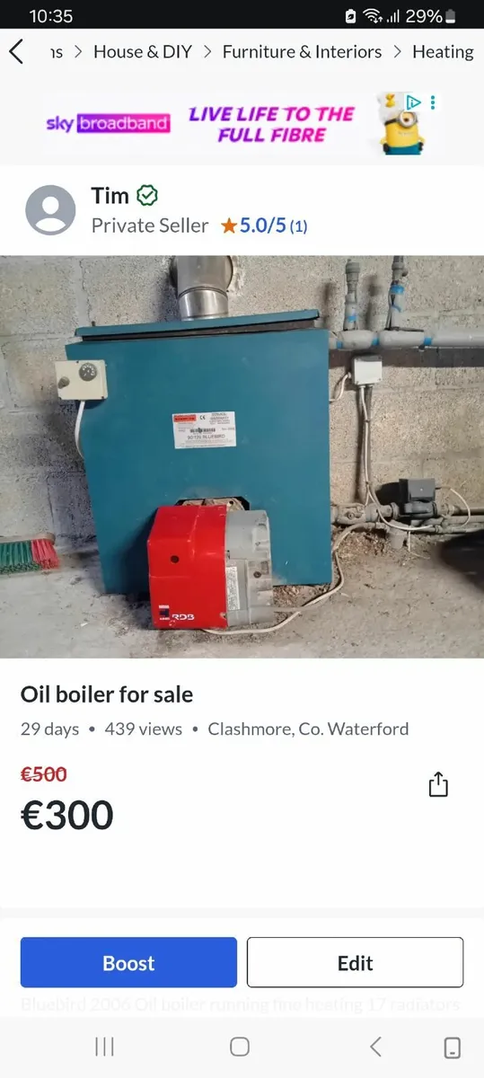 Oil boiler