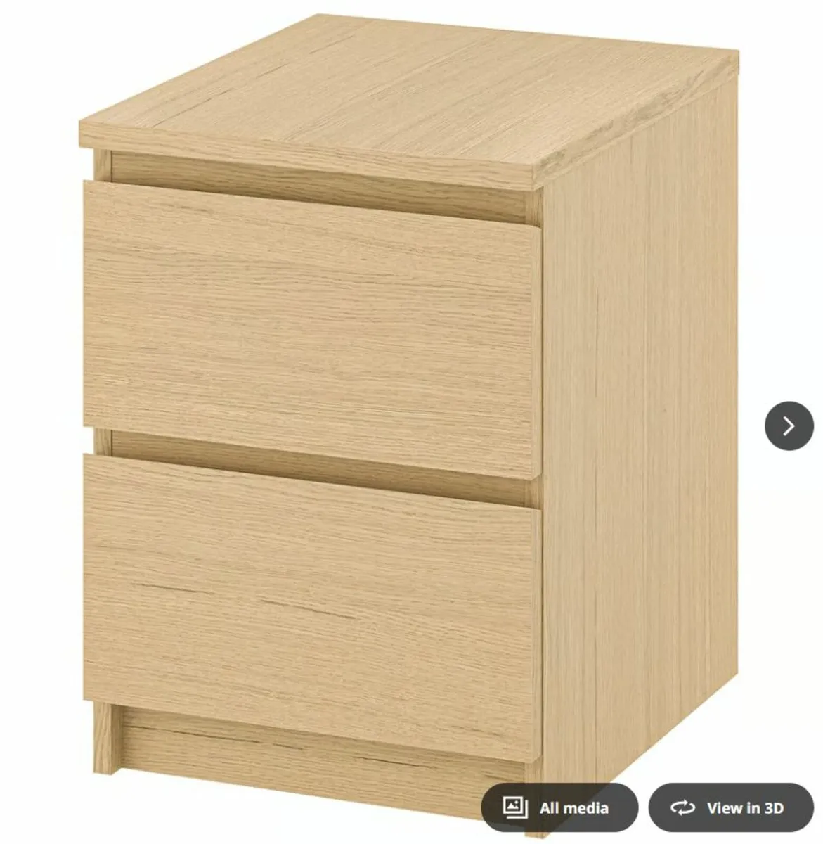 IKEA MALM Bedside table / Chest of Drawers (2) - Image 1
