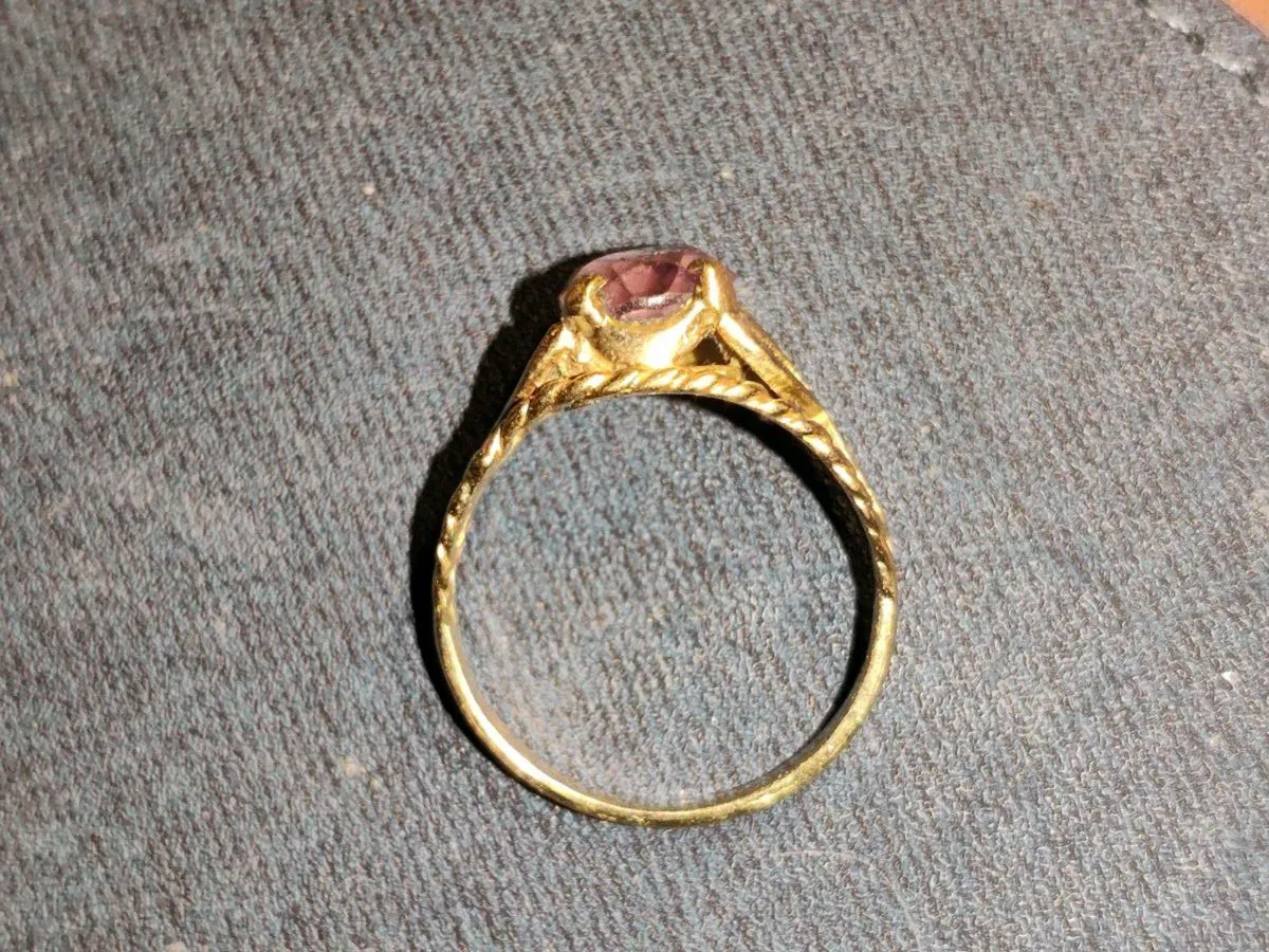 CELTIC KNOT AMETHYST, 9CT Gold Unisex Signet Ring - Image 2