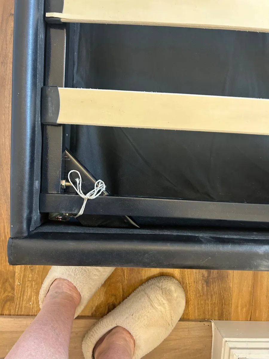 King sized ottoman bed and nearly new mattress - Image 1