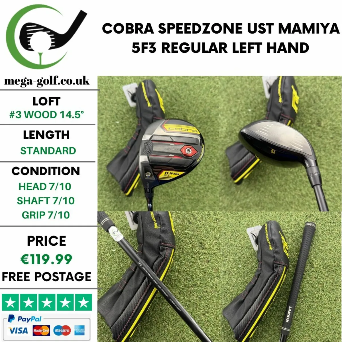 COBRA SPEEDZONE #3 WOOD 14.5° / REGULAR /LEFT HAND - Image 1