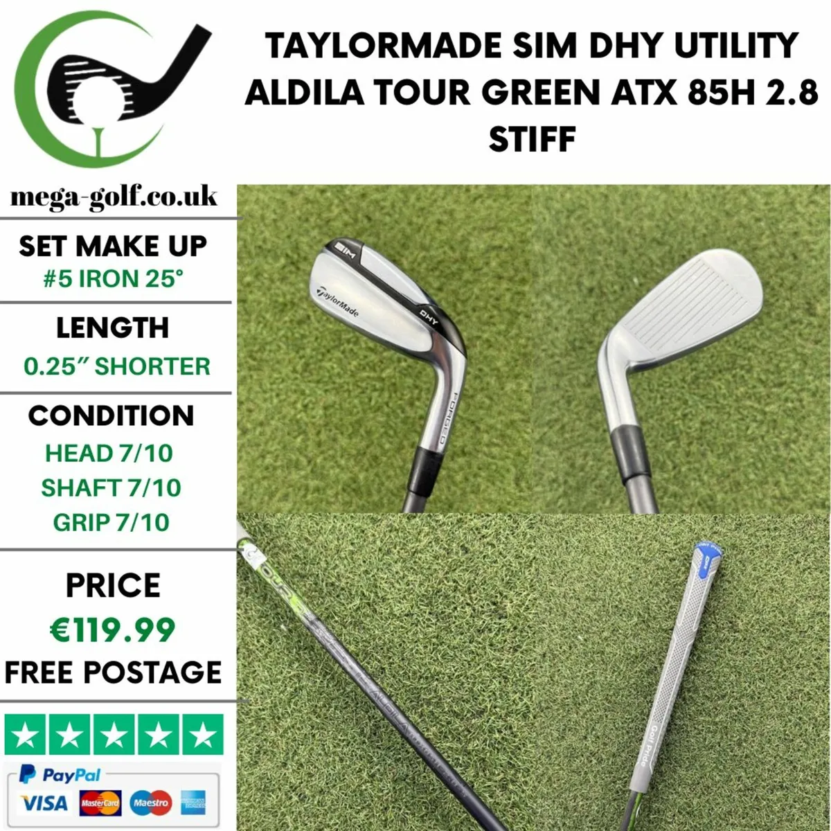 TAYLORMADE SIM DHY UTILITY #5 IRON 25° / STIFF - Image 1