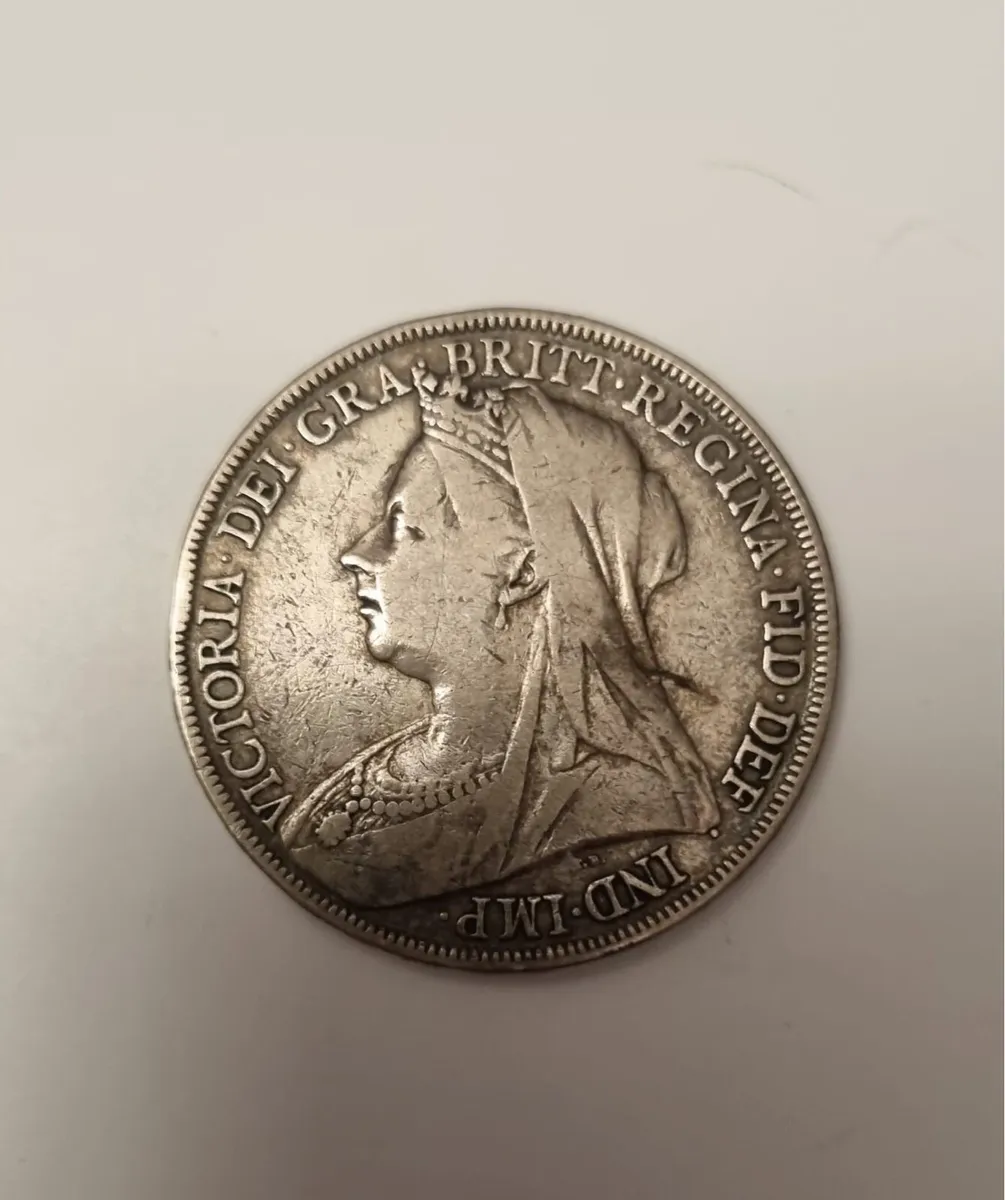 1898 Queen Victoria Silver Crown - Image 1
