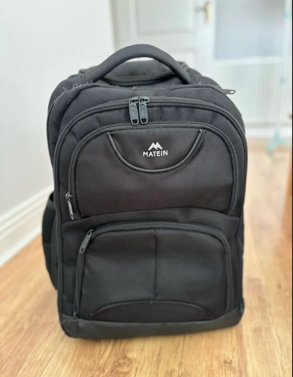 2 in 1 Travel Backpack with Wheels, cabin size - Image 1