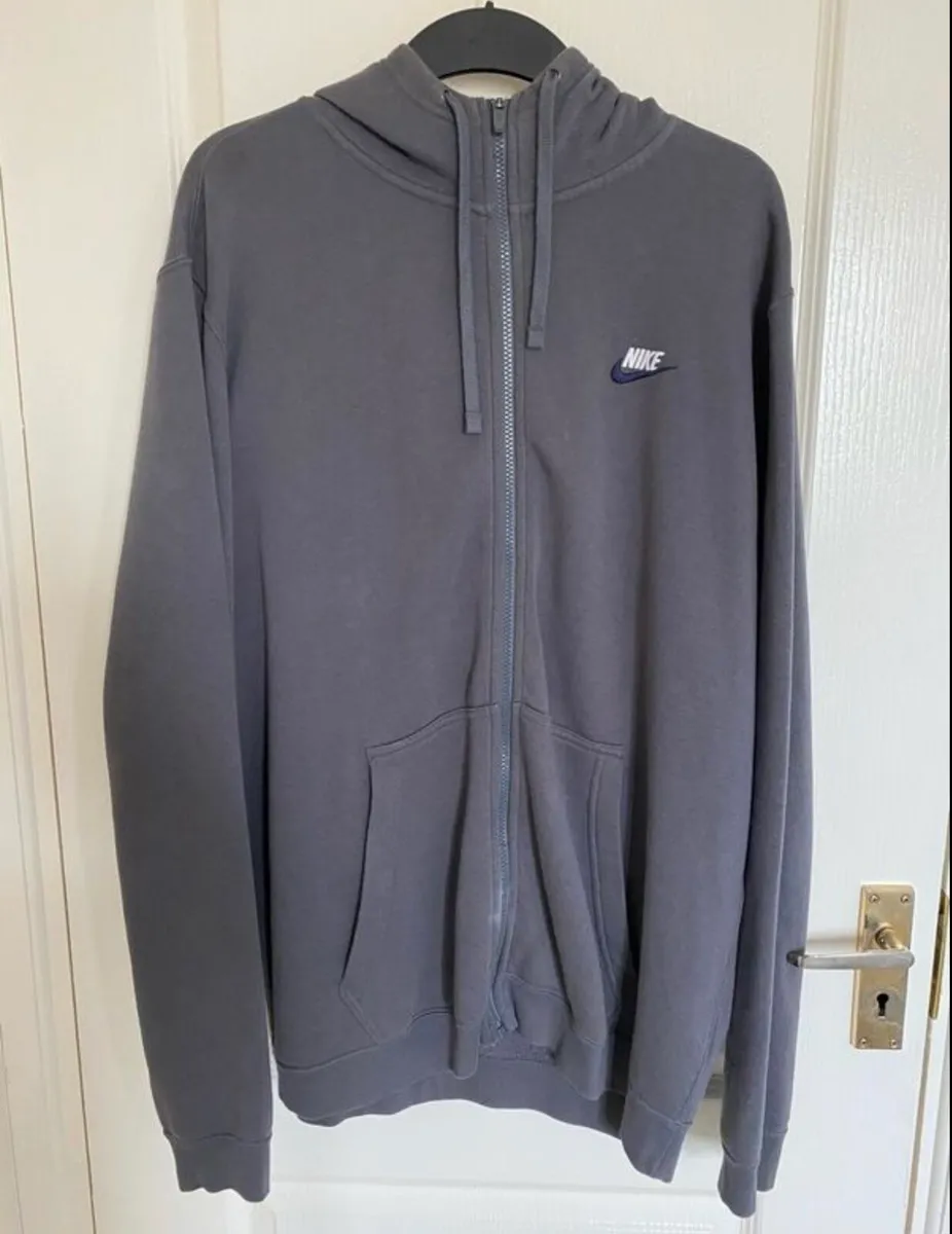Nike full zip hoodie for men, XL, dark grey - Image 1