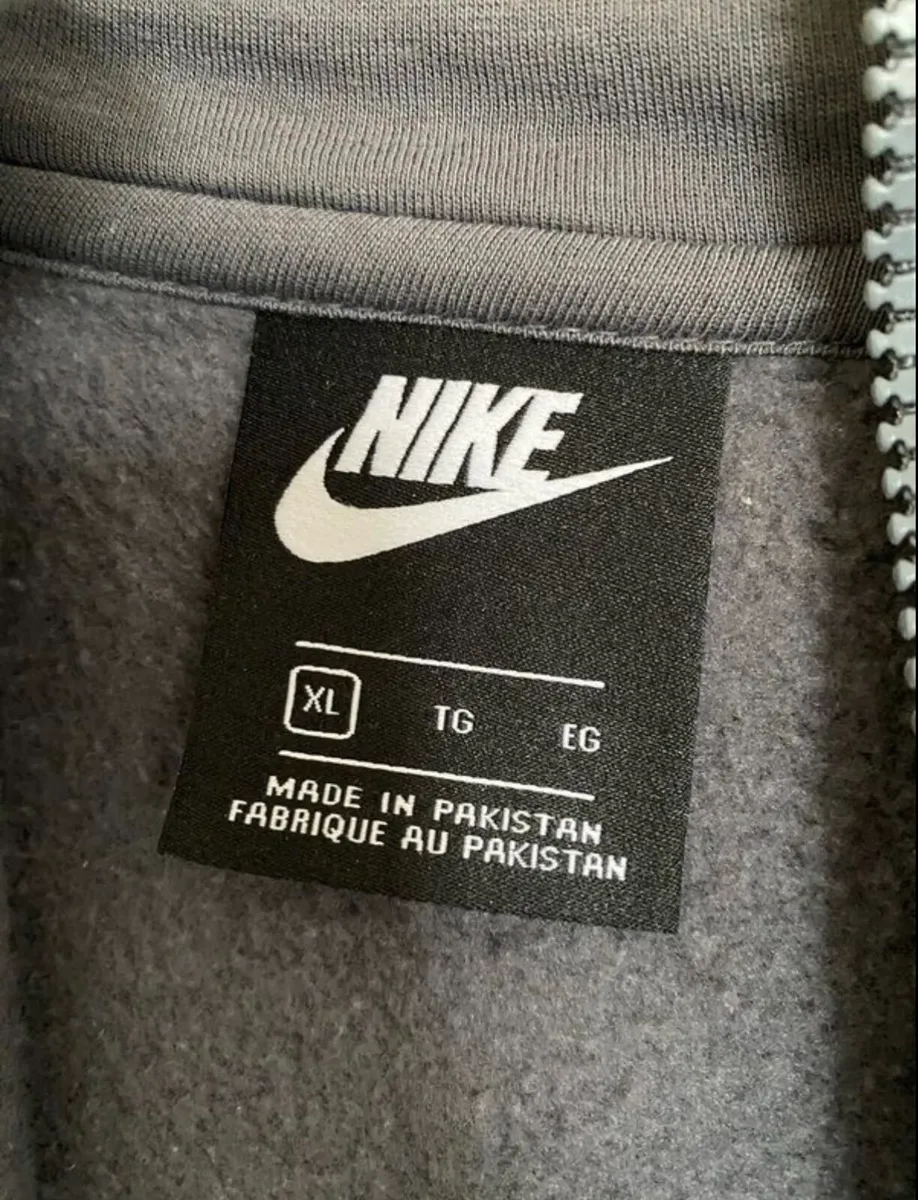 Nike full zip hoodie for men, XL, dark grey - Image 3