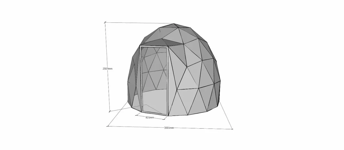 Deluxe 3m(10ft) tinted Clear Dome glamping igloo - Image 2