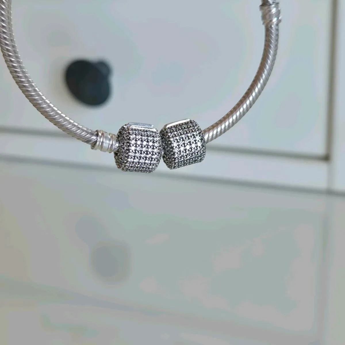 GENUINE PANDORA PAVE CHARM CLIPS - Image 2