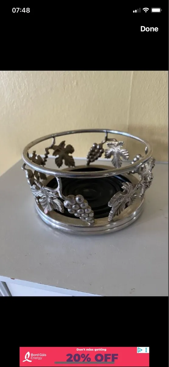 Vintage Wine Bottle Coaster - Image 1