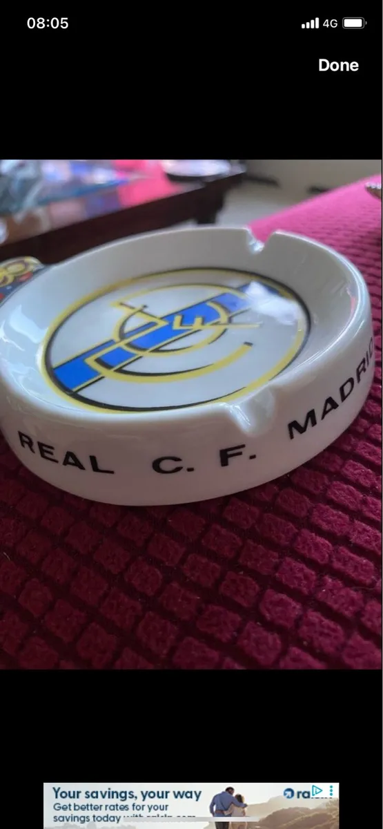 Real Madrid Ceramic Ashtray - Image 2