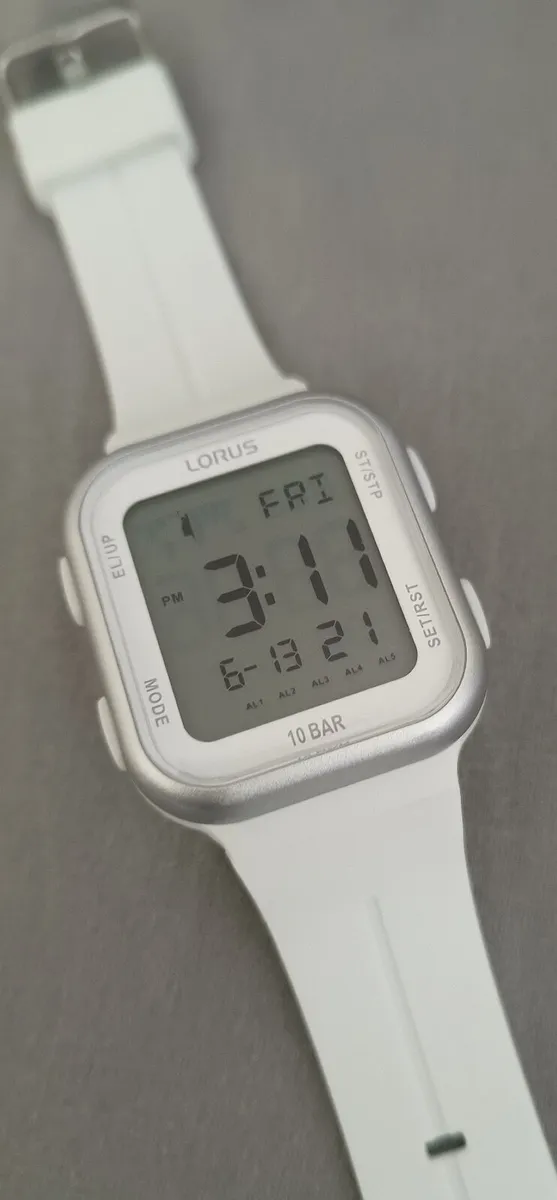 Lorus Men's White Digital Sports Watch - Image 2