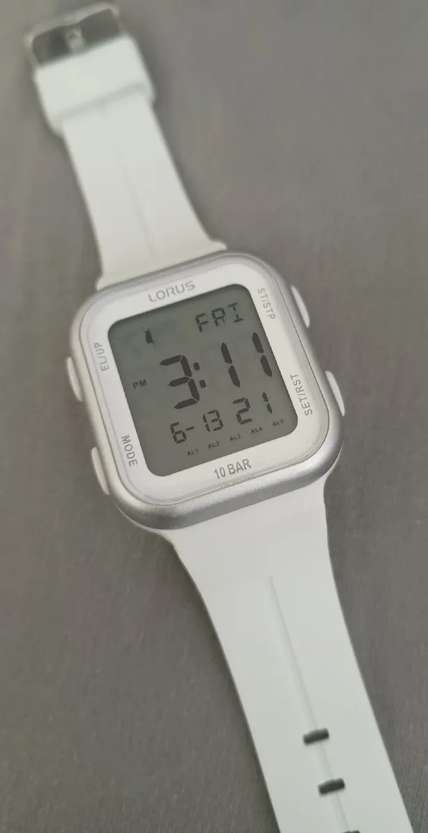 Lorus Men's White Digital Sports Watch - Image 3