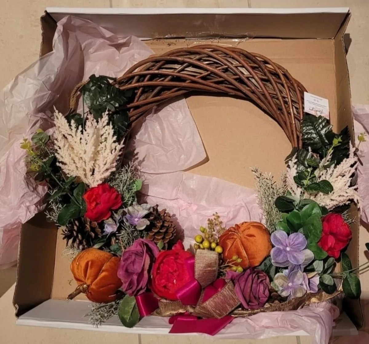 Large new winter door wreath halloween - Image 1