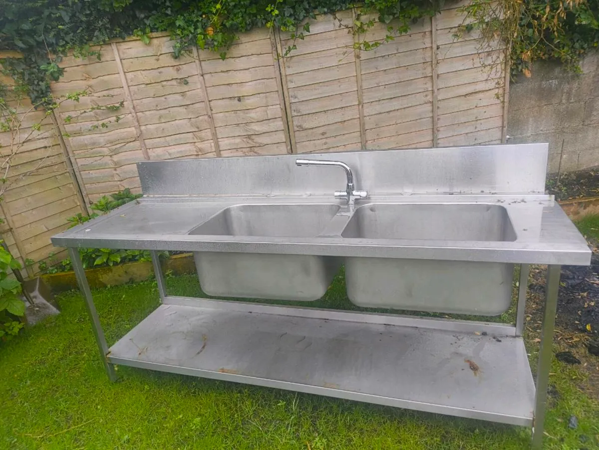 Stainless Steel Double Sink & Work Table – €350 ea - Image 1