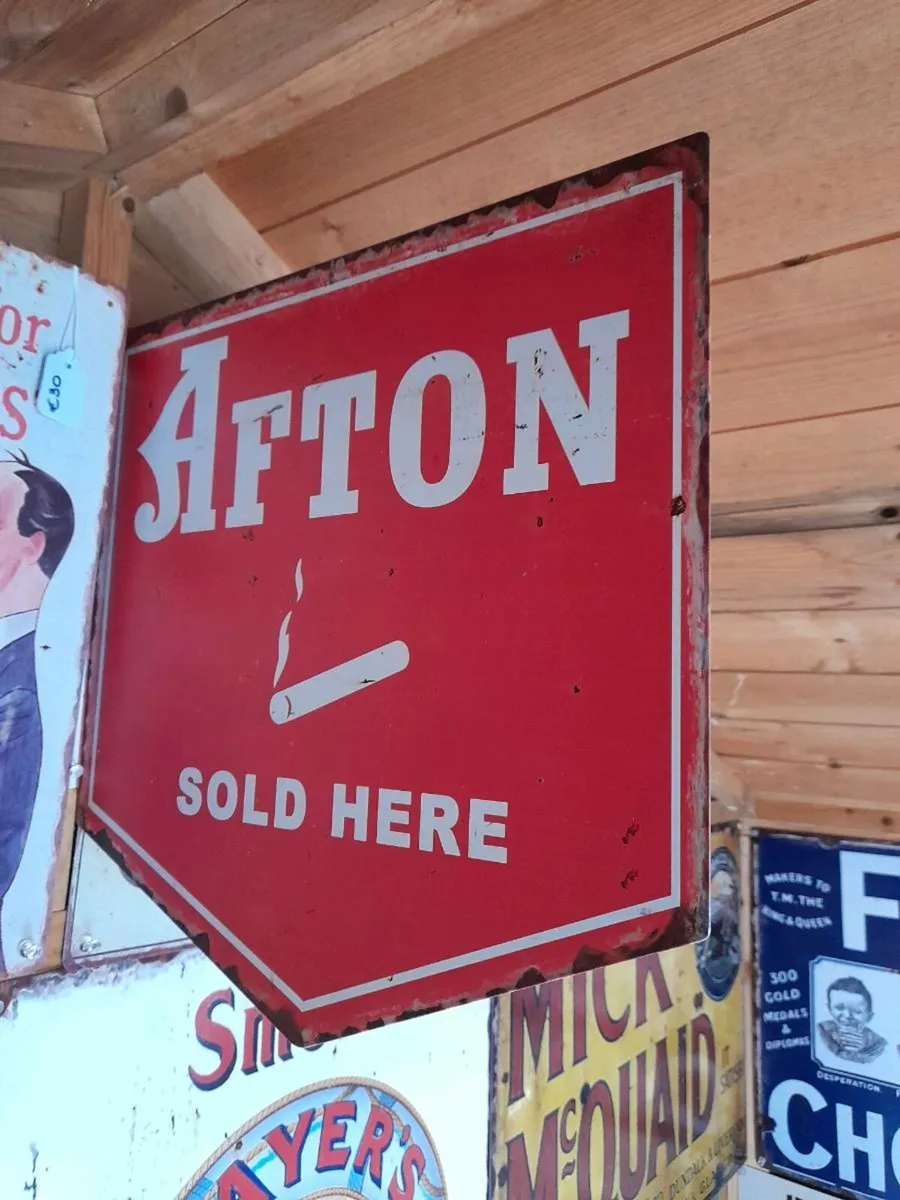 Afton Double Sided Tin Sign - Image 1