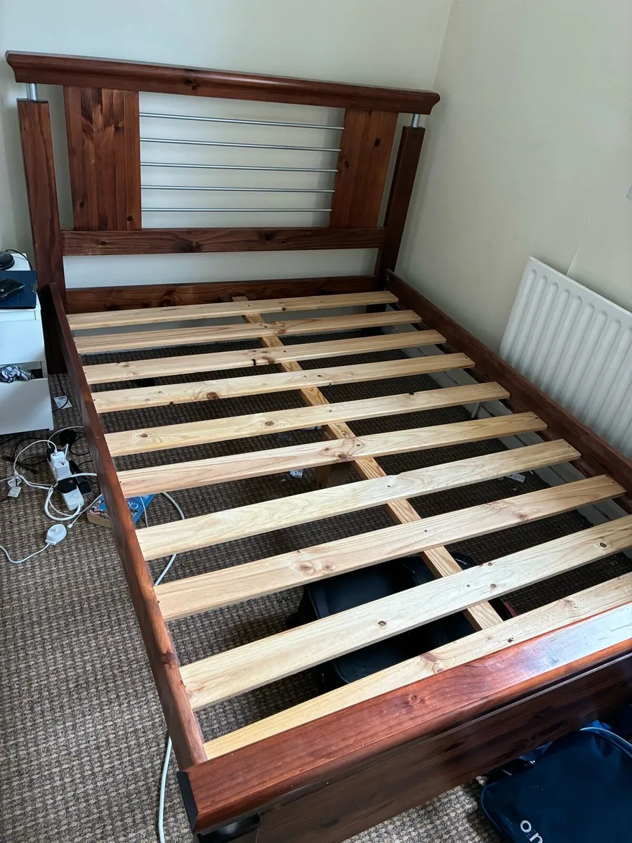 Double Bed Frame (can come with Mattress) - Image 1