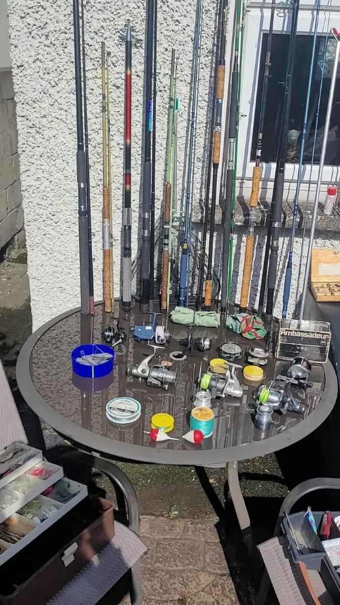 Fishing rods 12 Reels 10 Lures 60 Life Jackets 3 - Image 1
