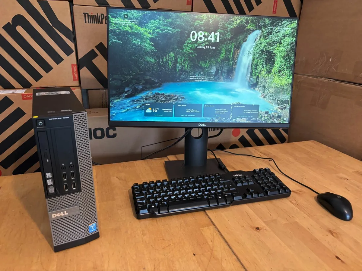 Dell Optiplex PC's-i7-16GB-SSD-24"-Delivery&Vat - Image 4