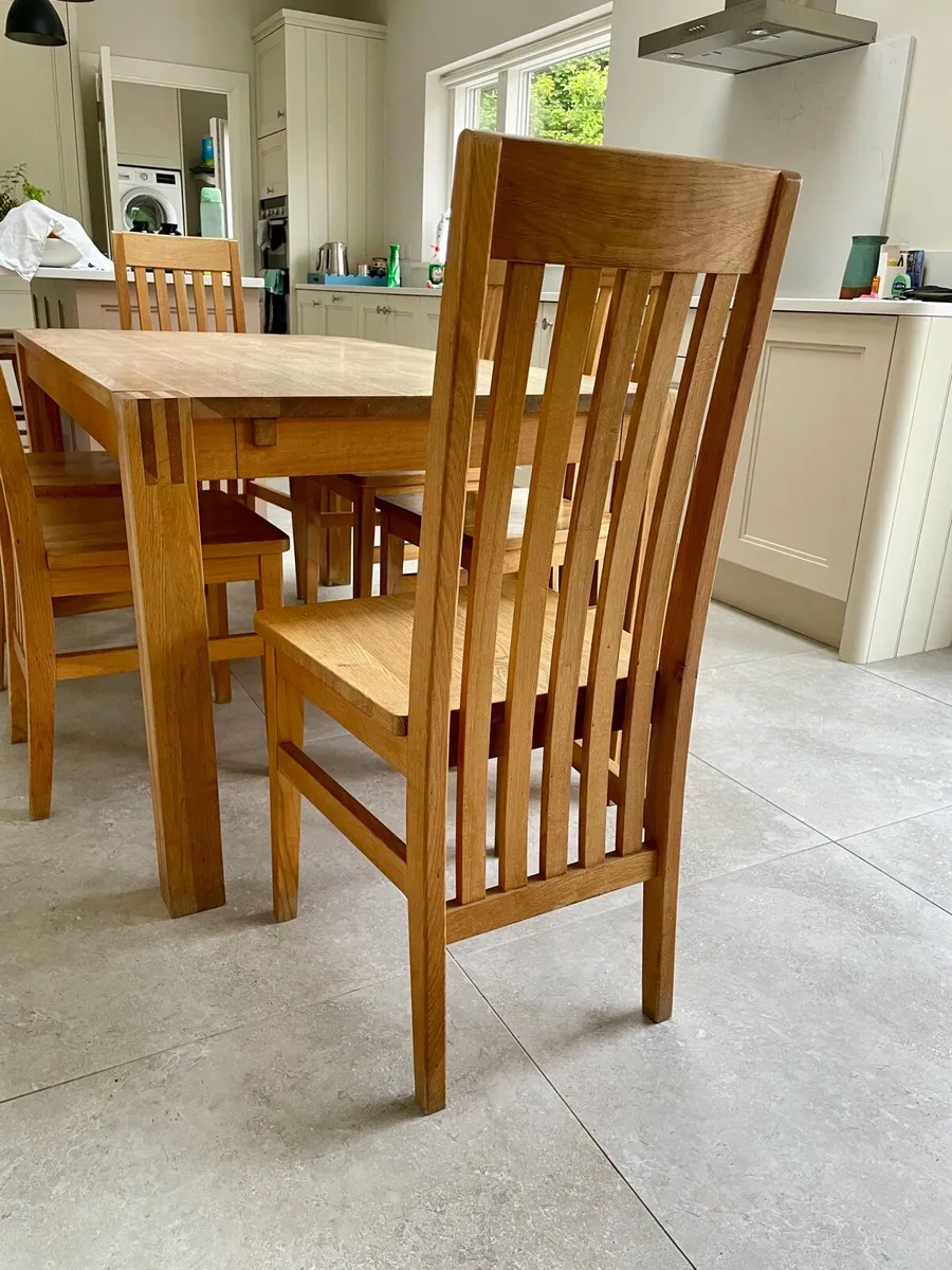 6 Seater Kitchen-Dining Table (solid oak) - Image 3