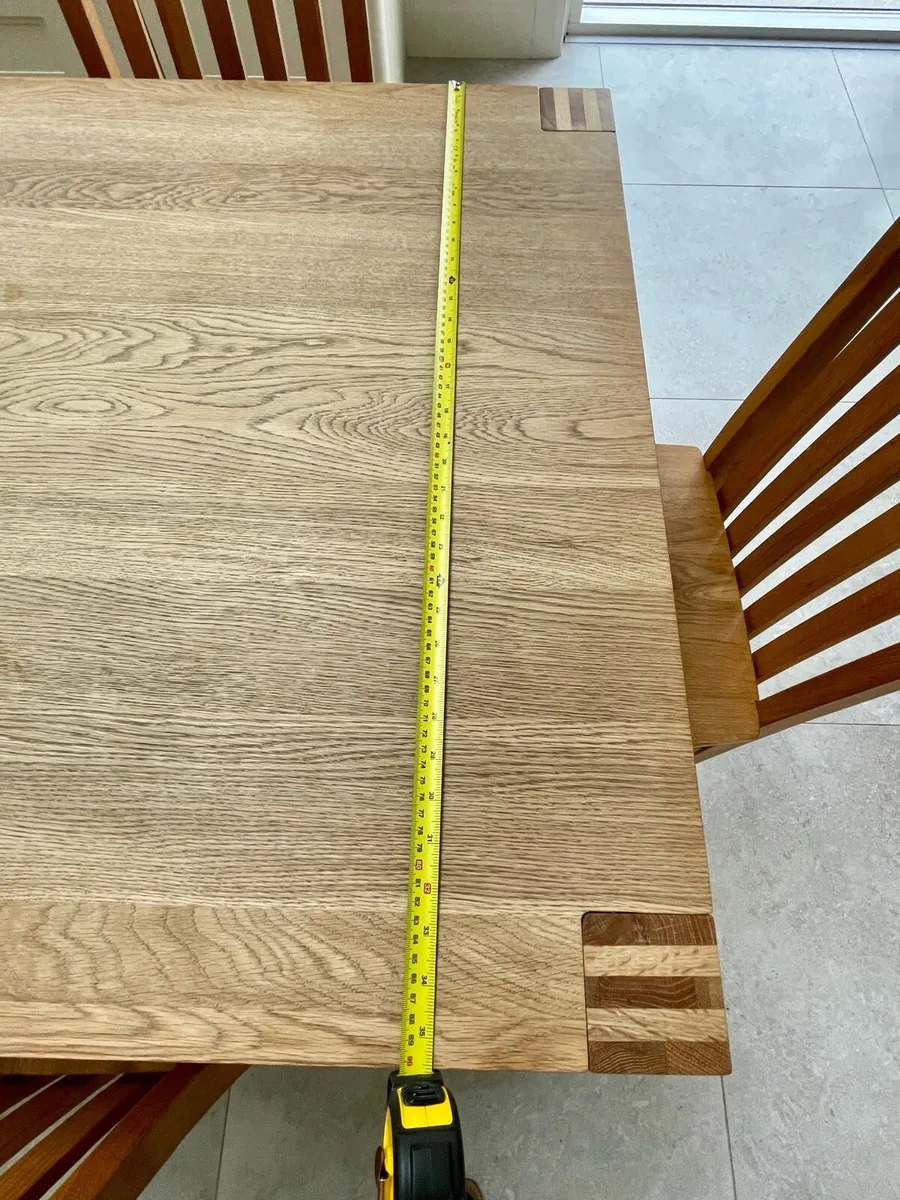 6 Seater Kitchen-Dining Table (solid oak) - Image 4
