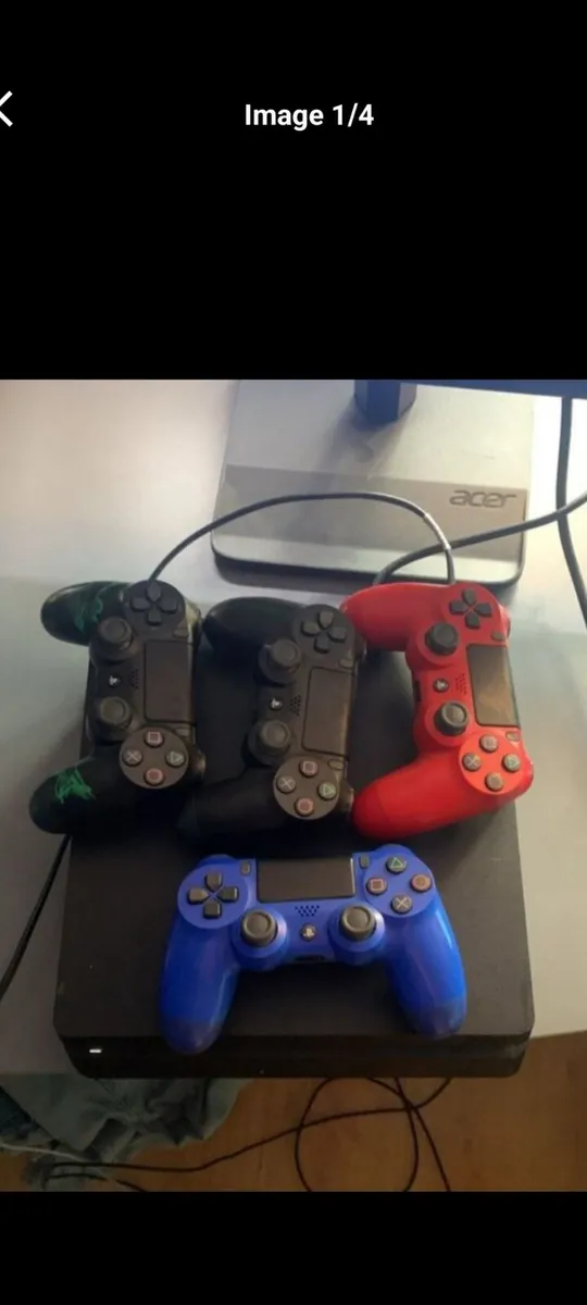 Ps4 slim + 4 Dualshock controllers - Image 3