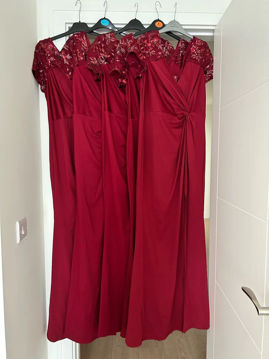 Burgundy Bridesmaid Dresses - Image 3