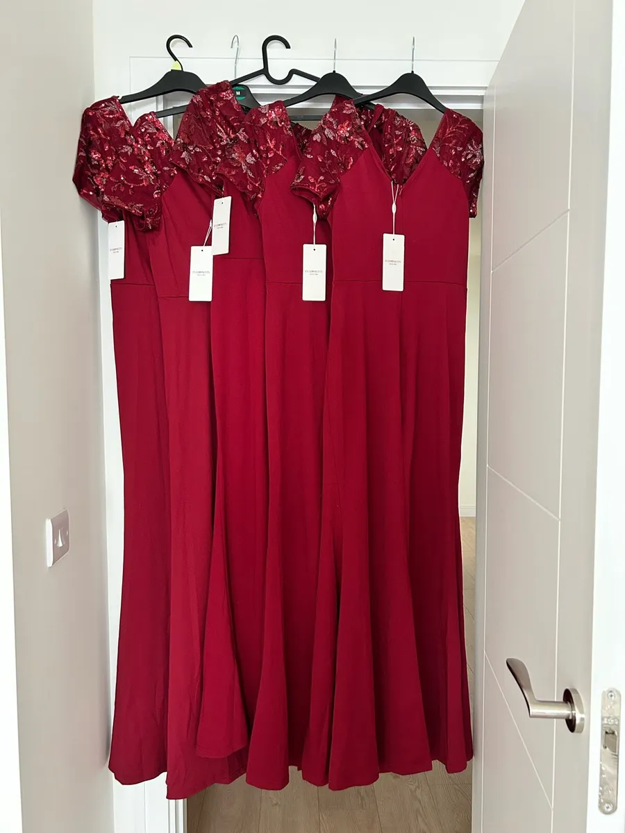 Burgundy Bridesmaid Dresses - Image 4