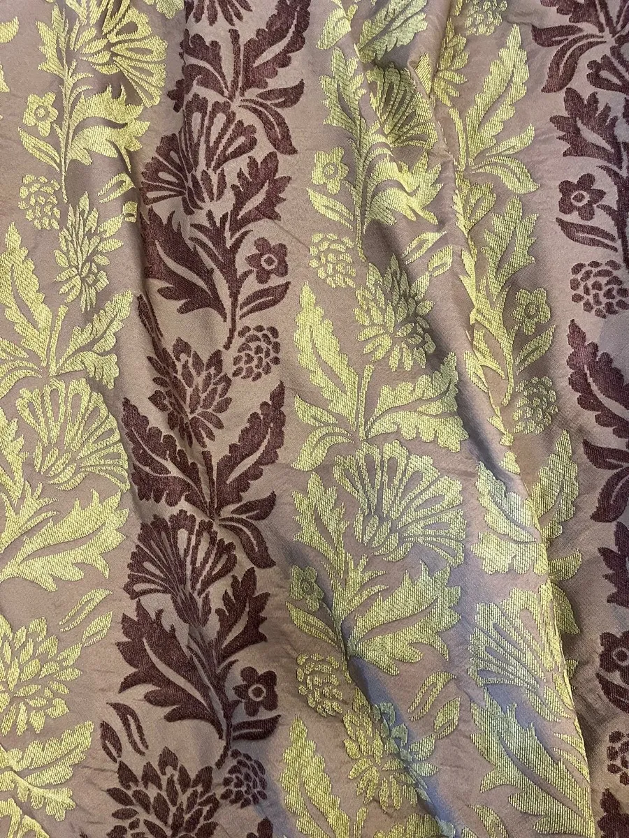 Green & brown heavy curtains - Image 2