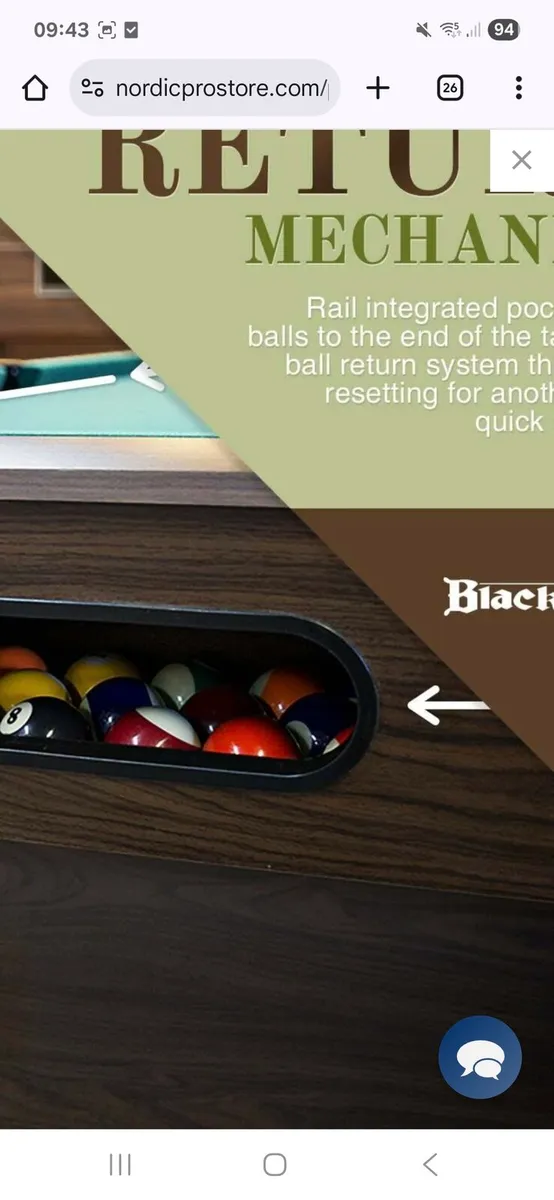 Pool Table 7ft Nordic Pro - Image 3