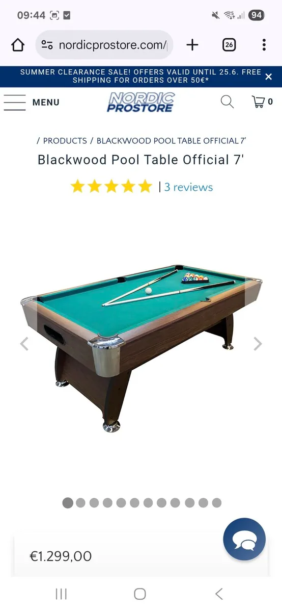 Pool Table 7ft Nordic Pro - Image 4
