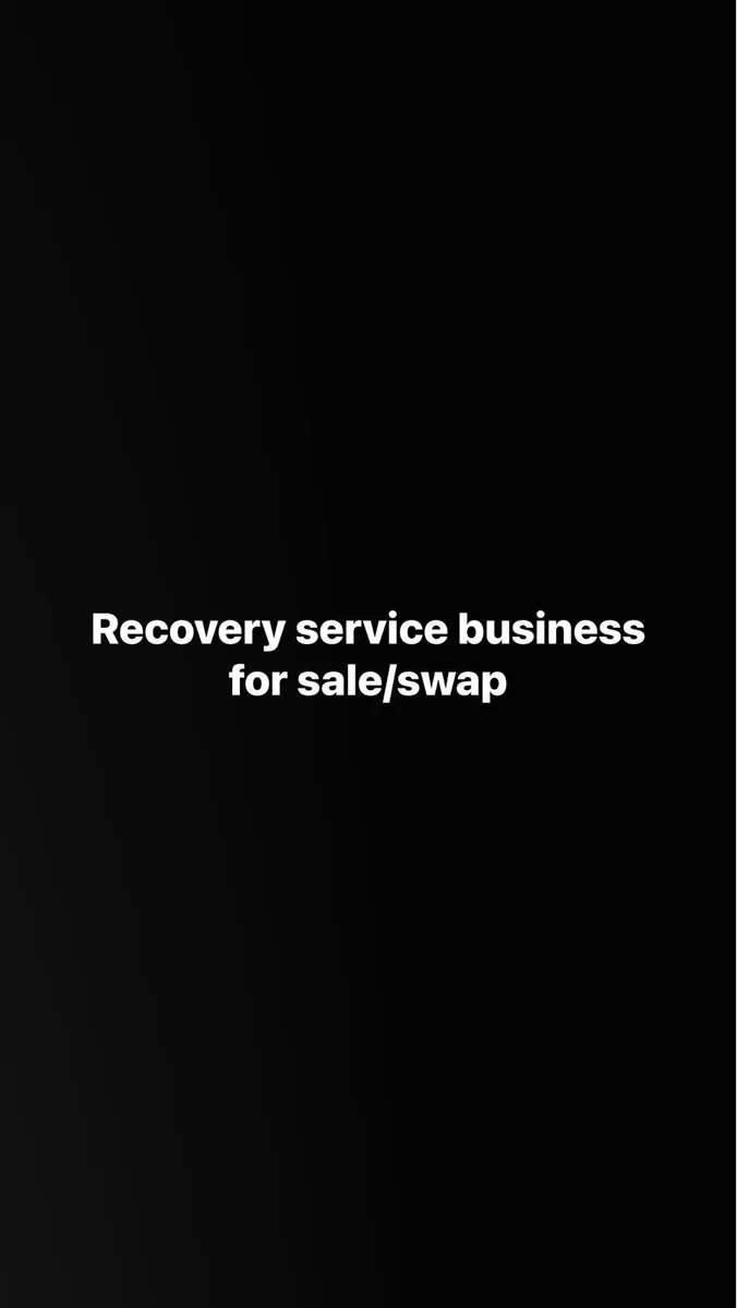 Fully operated recovery service for sale or swap